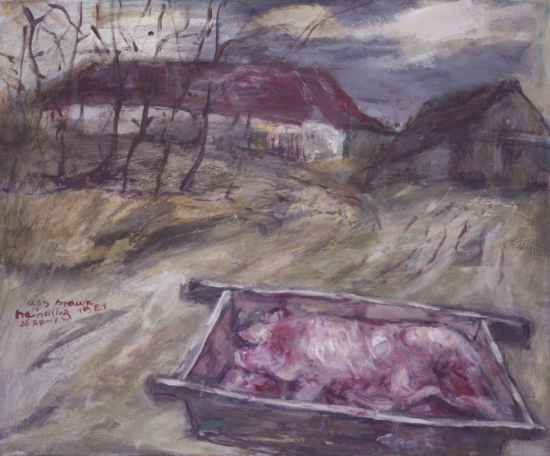 Schweinetrog in<br />Haindling, 1984